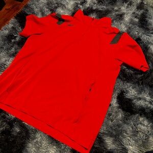 Nike Men's Vibrant Red windbreaker with Black Details